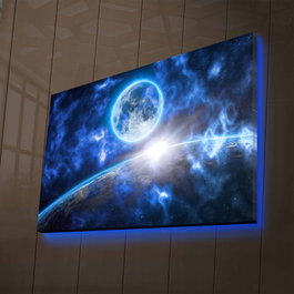Wallity NASA-035 Lienzo Decorativo Iluminado con LEDs Multicolor